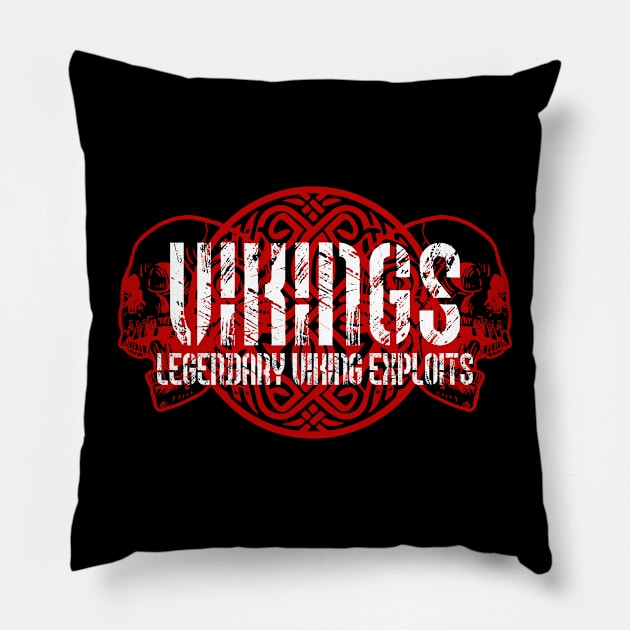 Vikings Series Shading Art Pillow by Behemoth