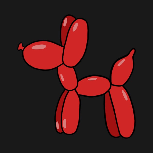 Red Balloon Dog by CalliesArt