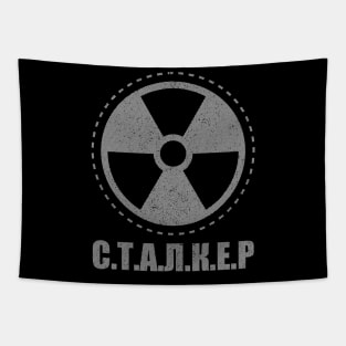 Stalker Logo Striped Tapestry