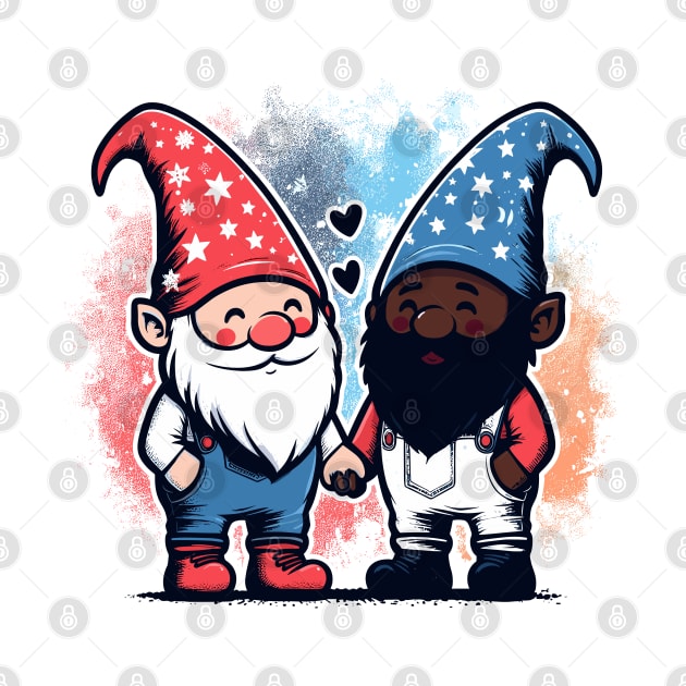 Cute Gnome America Patriotic Whitey Melanin Gay Pride Month by Nature Exposure