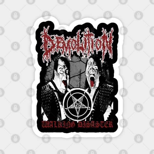 "DEMOLITION (black metal)" Magnet by joeyjamesartworx