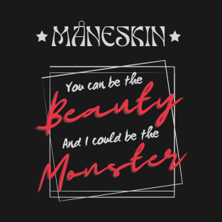 Maneskin Merch (I Wanna Be Your Slave Lyrics) T-Shirt