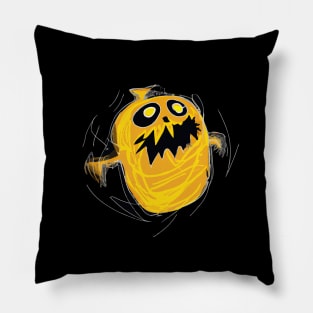 Pumpkin ghost character flying Pillow