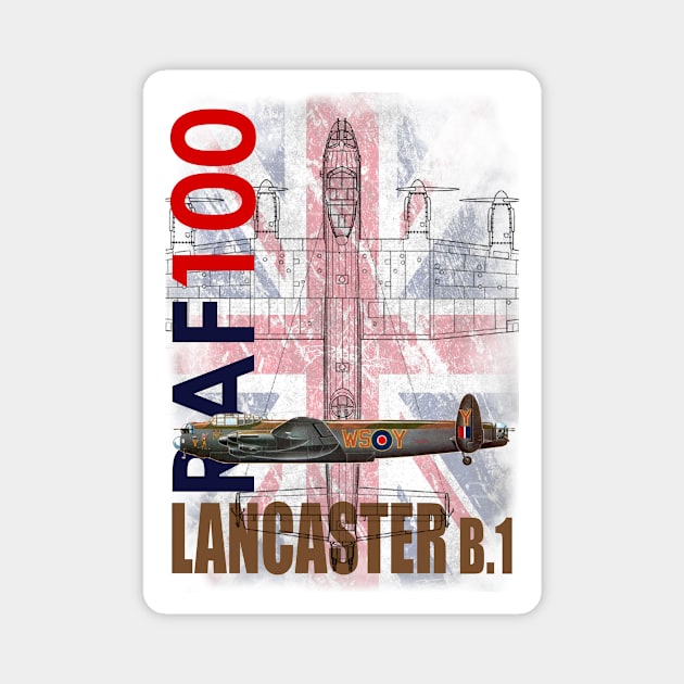 RAF 100 Years - Lancaster B.1 Magnet by aviationart