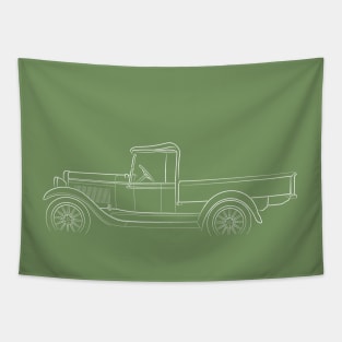 1928 Chevy Series AB National - profile stencil, white Tapestry