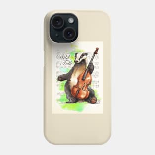 Wild Folk - Badger on Bass Phone Case