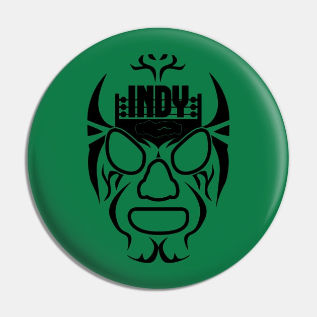 Indy Lucha (black mask) Pin by Indy Handshake