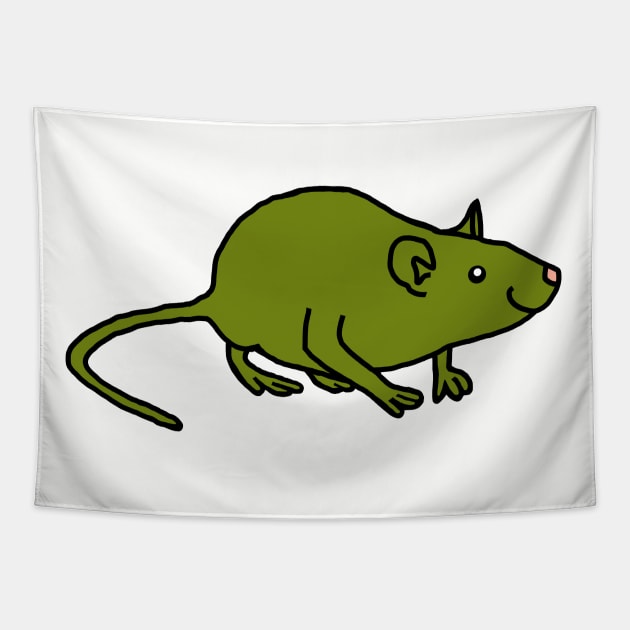 Green Rat Tapestry by ellenhenryart