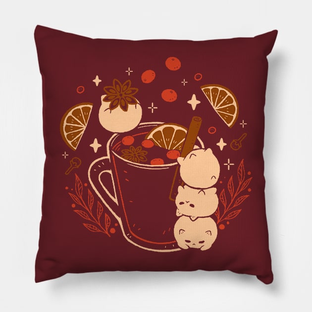Cute Mulled Wine Pillow by xMorfina