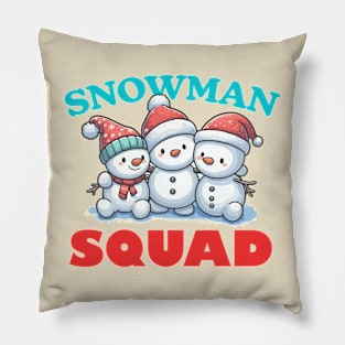 Snowman Squad Pillow