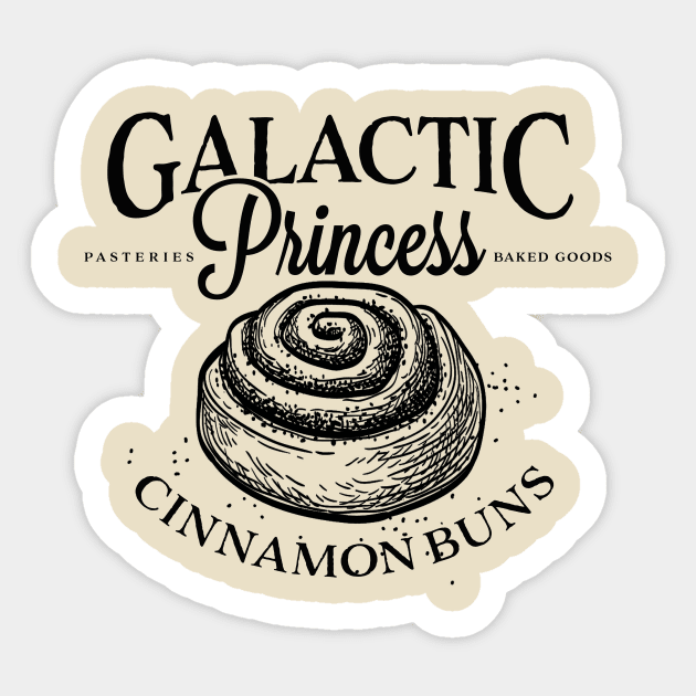 Galactic Princess Cinnamon Buns Star Wars Sticker TeePublic