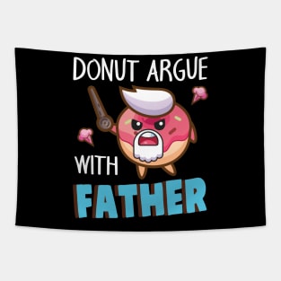 Pirate Donut Argue With Father Daddy Dad Papa Son Daughter Tapestry