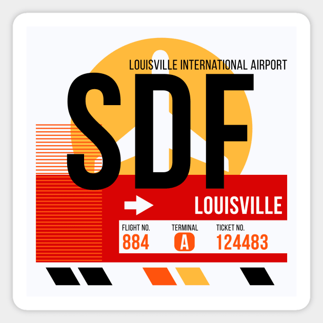 Luggage Tag A - SDF Louisville Kentucky USA Sticker