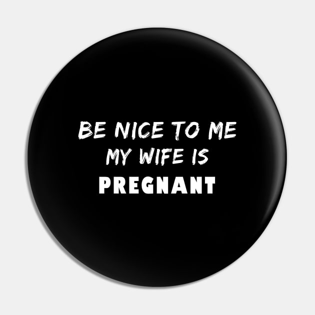 Mens New Expecting Dad Wife Pregnant 2018 New Baby product Pin by Blue Zebra