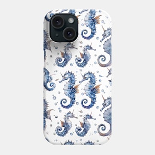 Blue Seahorses Phone Case