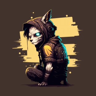 Cyber Cat Blackhat Hacker T-Shirt