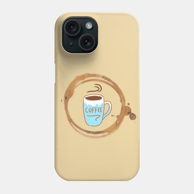 Coffee Cup with Stain Rings Phone Case by Trent Tides