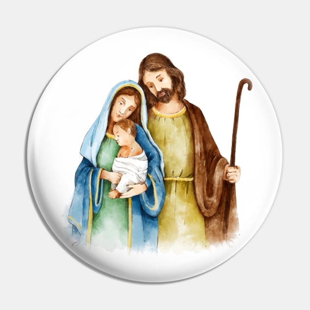 Nativity Jesus Family Pin by Mako Design 