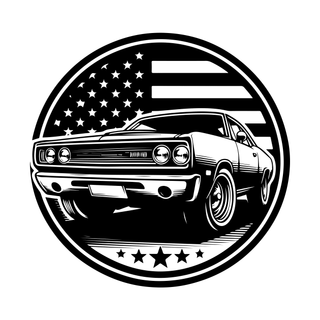 american muscle car by raventink