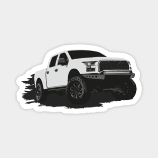 White Raptor pickup Magnet