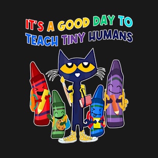 It's A Good Day To Teach Tiny Humans Funny Cat Teacher Lover T-Shirt