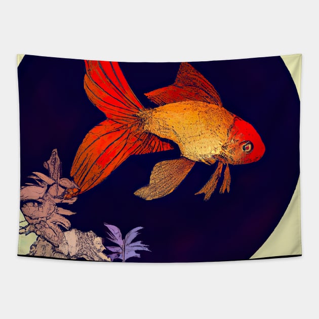 Japanese Goldfish Tapestry by maxcode