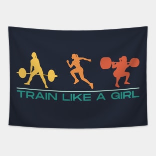 Train like a Girl Tapestry