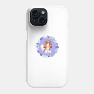 Cavalier King Charles Spaniel - Blenheim Purple Garland Phone Case