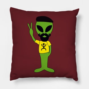 Peace Alien - Hipster Lives In France Pillow