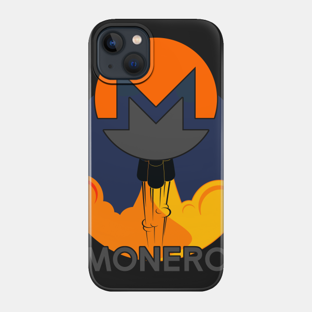 Rocket to The Moon : Monero Edition - Monero - Phone Case