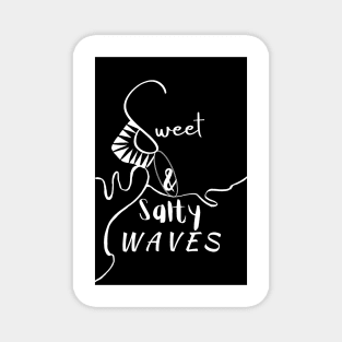 Dark Sweet Sun and Salty Waves Magnet