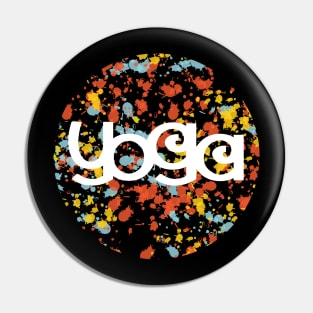 Colorful Yoga Design Pin