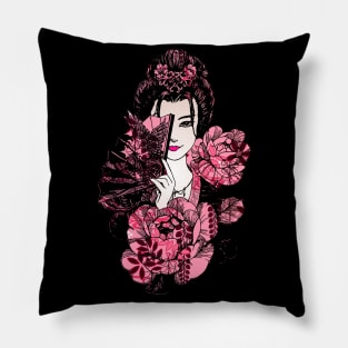 Japanese Geisha Chrysanthemum Kimono 108 Pillow