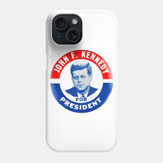 John F Kennedy Presidential Campaign Button Design Phone Case by Naves