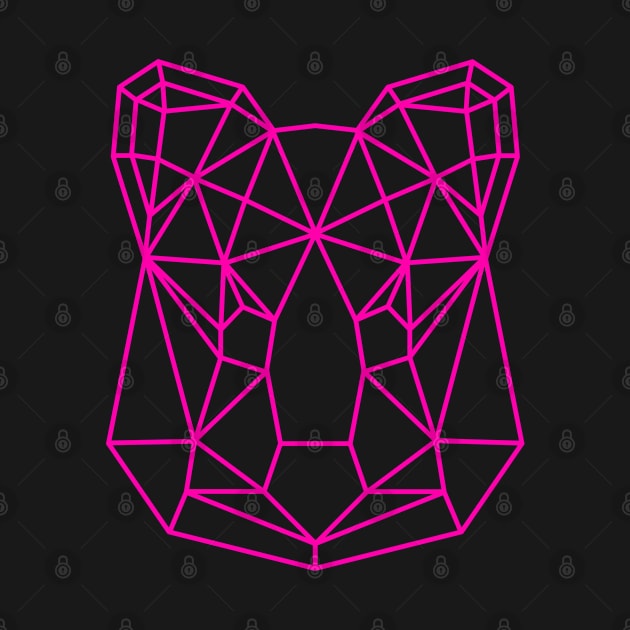 Pink Geometric Quokka Line Art by MOULE