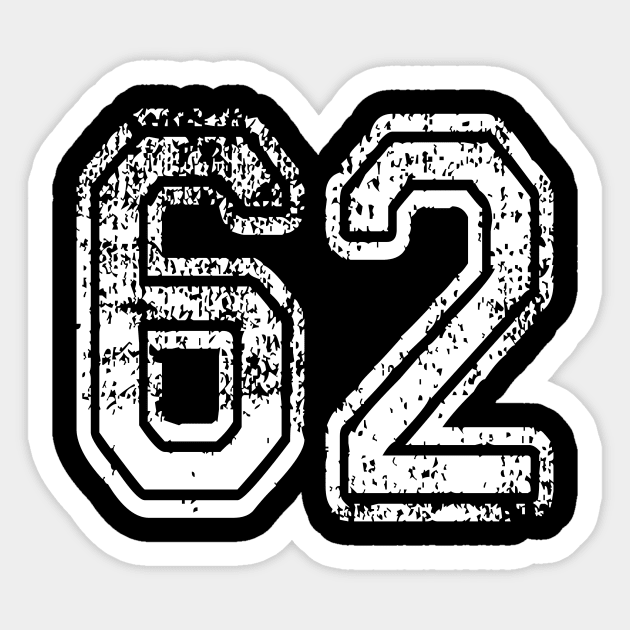 4 - number 4 - jersey number for sportsteam' Sticker
