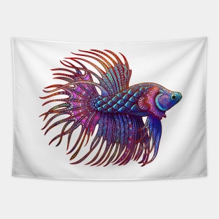 Betta Fish Zentangle Tapestry