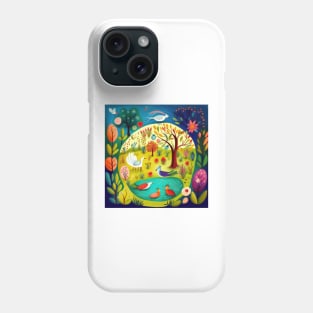 Seasons of Folk Art 01 Phone Case