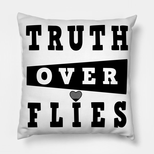 truth over flies,  kamala pence debate Pillow by artspot