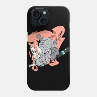 White Rhino Phone Case