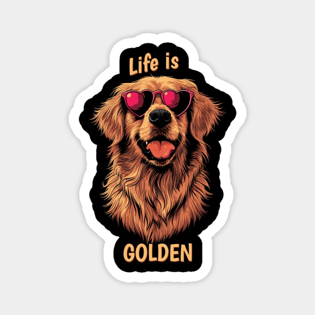 Life is Golden | Dog Lover Magnet by Indigo Lake