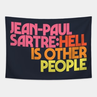 Jean-Paul Sartre / Hell Is Other People Tapestry