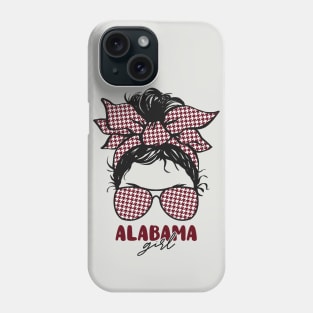 Proud Alabama Girl Letting My Roots Show // Messy Hair Don't Care Alabama Houndstooth Phone Case