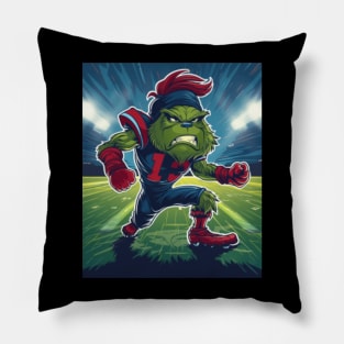 The Grinch Vs Cleveland Indians Logo: Legendary Confrontation Pillow