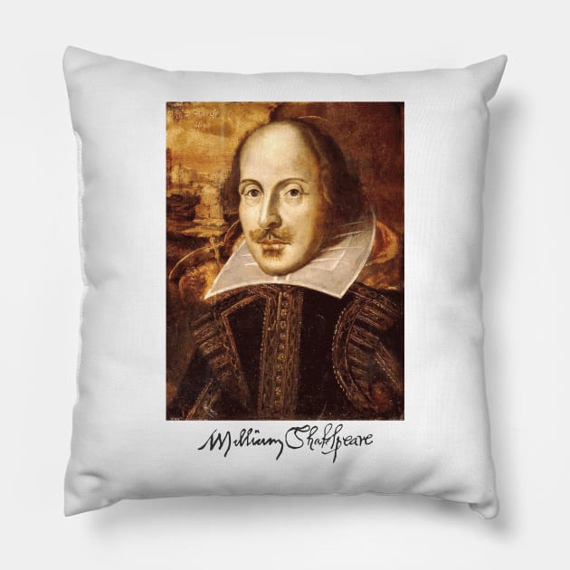 William Shakespeare - 19th Century Portrait of the Bard Pillow by Naves