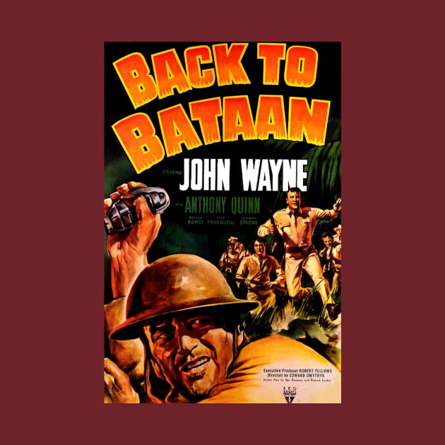 Classic War Movie Poster - Back to Bataan by Starbase79