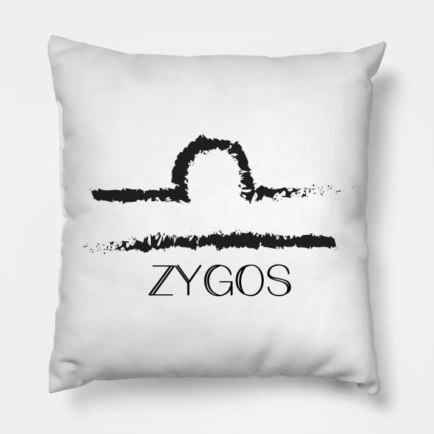 Libra zodiac sign Pillow by Cherubic