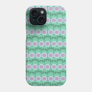 Green & Purple Floral Pattern Phone Case