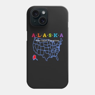 Alaska, USA. The Last Frontier (Map Version) Phone Case