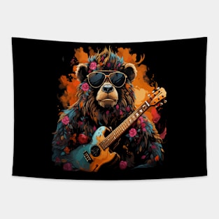 Orangutan Playing Guitar Tapestry